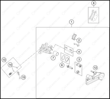 REAR BRAKE CALIPER, 2025 GASGAS MC-85-17-14