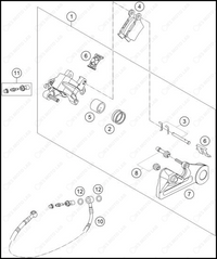 REAR BRAKE CALIPER, 2023 GASGAS MC-125