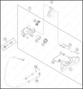 REAR BRAKE CALIPER, 2023 GASGAS MC-250-FACTORY