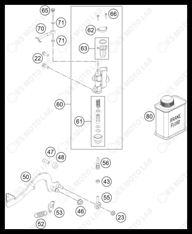 REAR BRAKE CONTROL, 2023 GASGAS MC-50