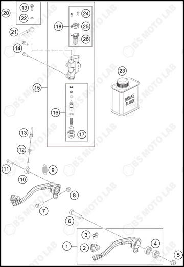 REAR BRAKE CONTROL, 2023 GASGAS MC-65