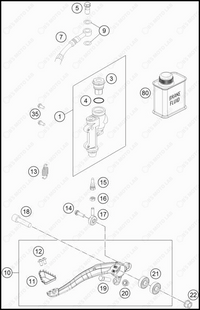 REAR BRAKE CONTROL, 2023 GASGAS MC-125