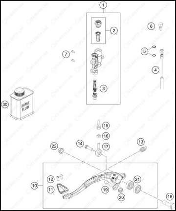 REAR BRAKE CONTROL, 2025 GASGAS MC-150