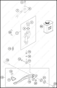 REAR BRAKE CONTROL, 2023 GASGAS MC-250-F