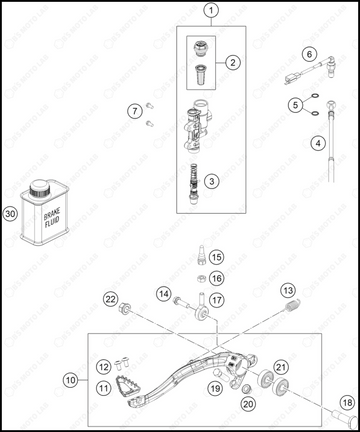 REAR BRAKE CONTROL, 2024 GASGAS EX-300