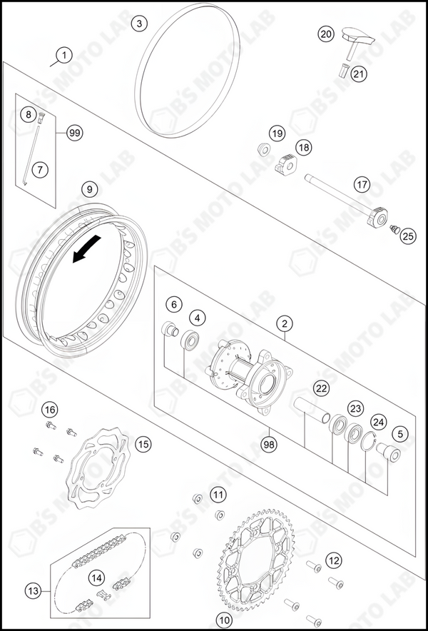 REAR WHEEL, 2023 GASGAS MC-E-5