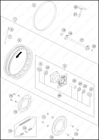 REAR WHEEL, 2025 GASGAS MC-50