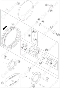 REAR WHEEL, 2024 GASGAS MC-50