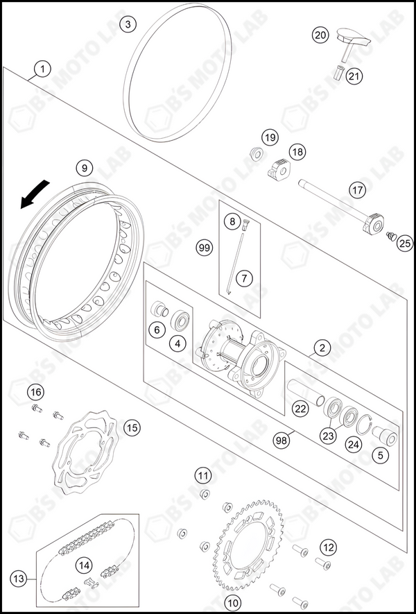 REAR WHEEL, 2024 GASGAS MC-50