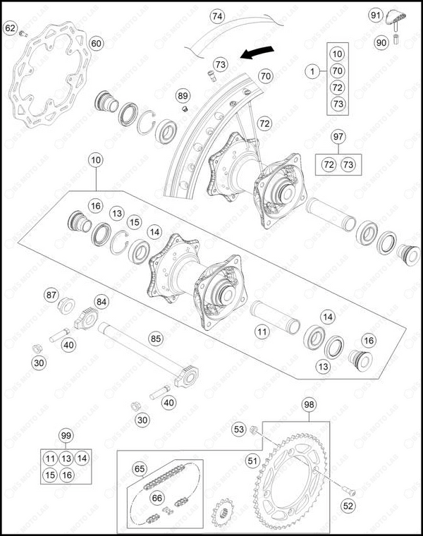 REAR WHEEL, 2025 GASGAS MC-85-17-14