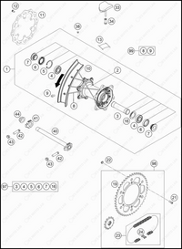 REAR WHEEL, 2023 GASGAS MC-125