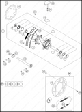 REAR WHEEL, 2023 GASGAS MC-250-FACTORY