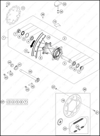 REAR WHEEL, 2023 GASGAS MC-250-FACTORY