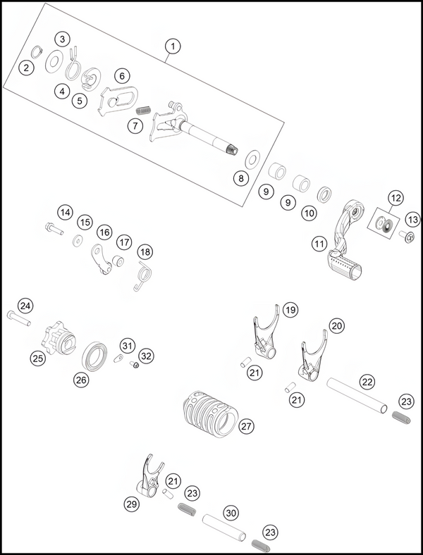 SHIFTING MECHANISM, 2023 GASGAS MC-85-19-16