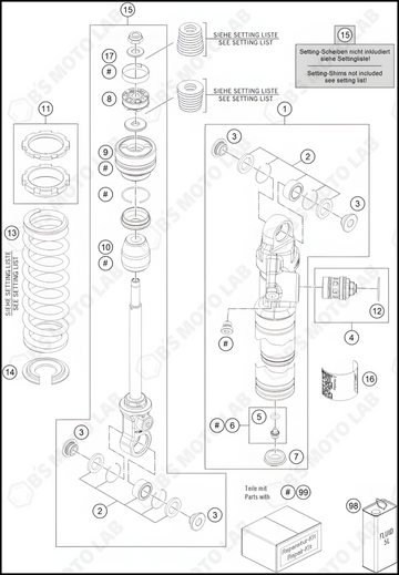 SHOCK ABSORBER DISASSEMBLED, 2023 GASGAS MC-65