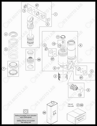 SHOCK ABSORBER DISASSEMBLED, 2023 GASGAS MC-50