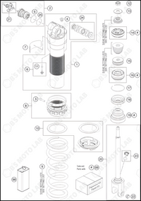 SHOCK ABSORBER DISASSEMBLED, 2024 GASGAS MC-125