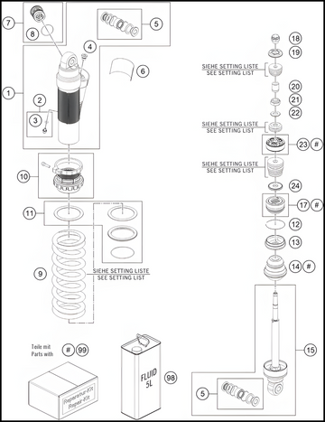 SHOCK ABSORBER DISASSEMBLED, 2023 GASGAS MC-85-17-14