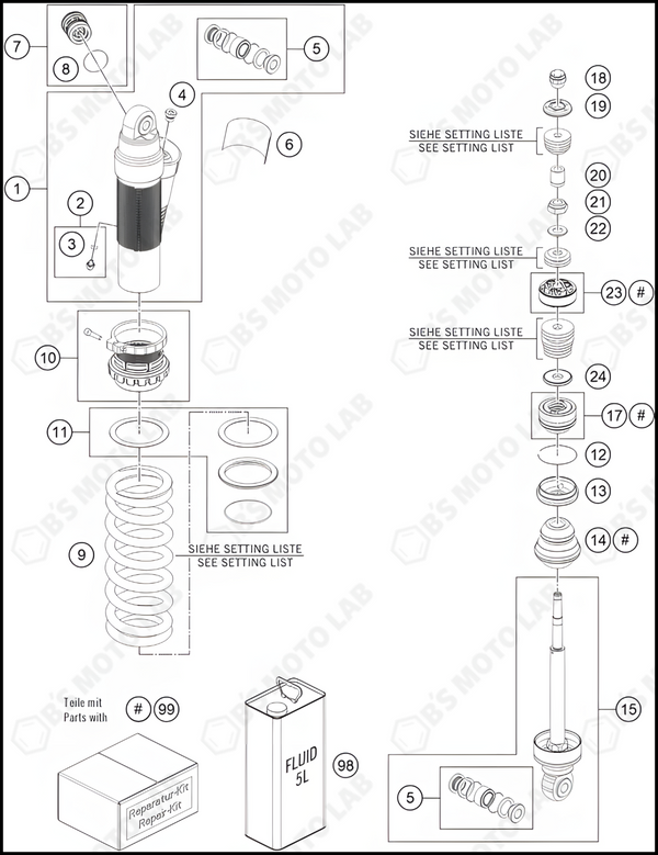 SHOCK ABSORBER DISASSEMBLED, 2024 GASGAS MC-85-19-16