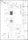 SHOCK ABSORBER DISASSEMBLED, 2023 GASGAS MC-250-FACTORY