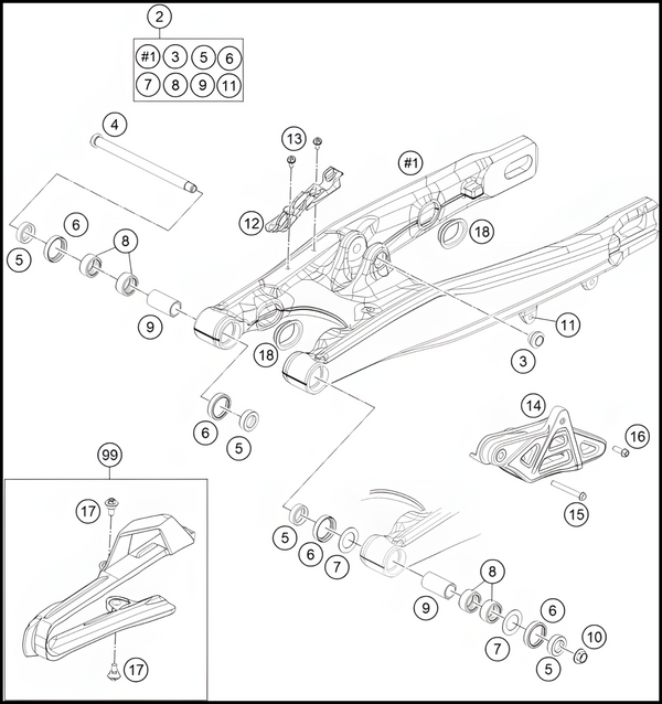 SWING ARM, 2023 GASGAS MC-85-19-16