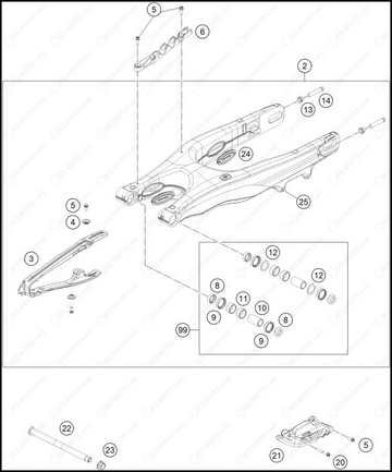 SWING ARM, 2025 GASGAS MC-150