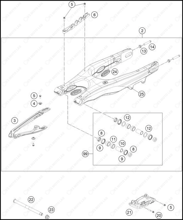 SWING ARM, 2025 GASGAS MC-150