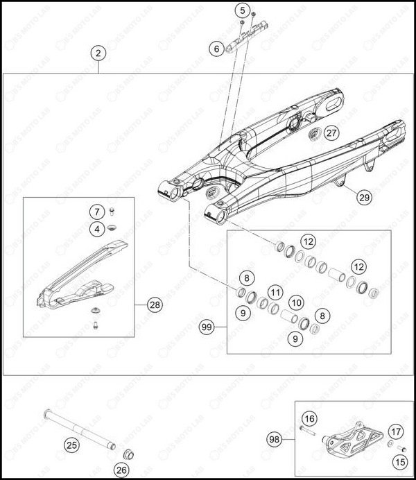 SWING ARM, 2023 GASGAS MC-125