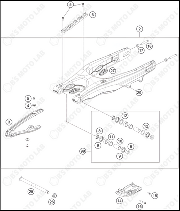 SWING ARM, 2024 GASGAS MC-250