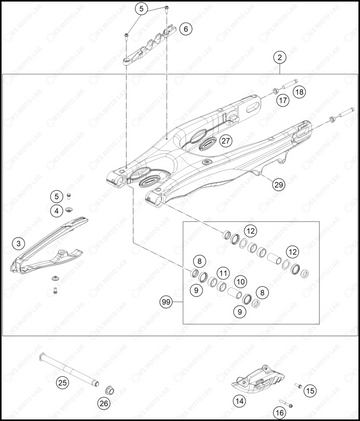 SWING ARM, 2024 GASGAS EX-300