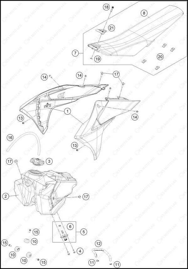 TANK, SEAT, 2025 GASGAS MC-85-19-16