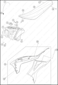 TANK, SEAT, 2023 GASGAS MC-250-F