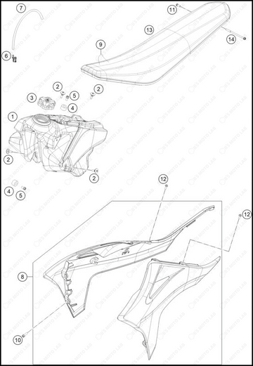 TANK, SEAT, 2023 GASGAS MC-250-F