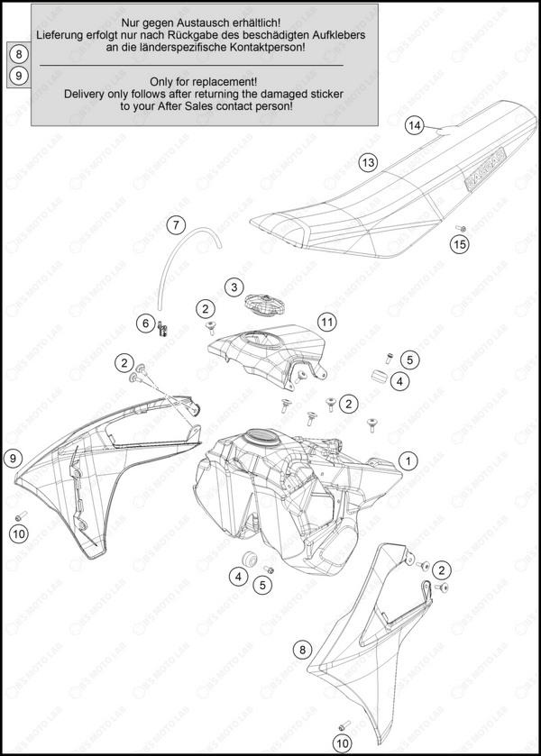 TANK, SEAT, 2023 GASGAS MC-250-FACTORY