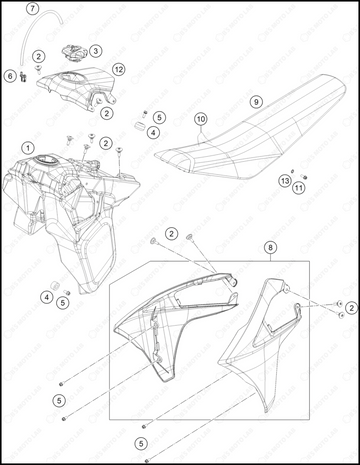 TANK, SEAT, 2024 GASGAS EX-300