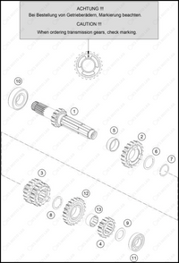 TRANSMISSION I - MAIN SHAFT, 2025 GASGAS MC-150