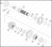 TRANSMISSION I - MAIN SHAFT, 2024 GASGAS EX-300