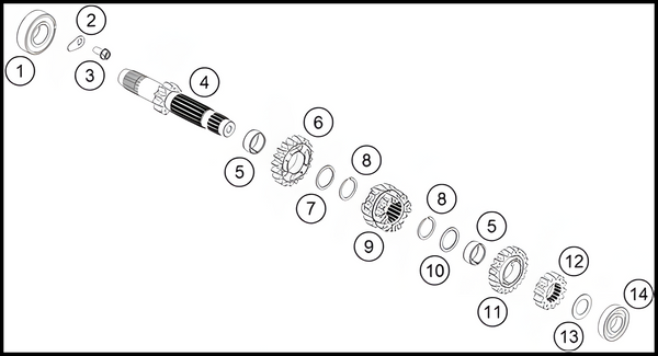 TRANSMISSION I - MAIN SHAFT, 2023 GASGAS MC-85-17-14