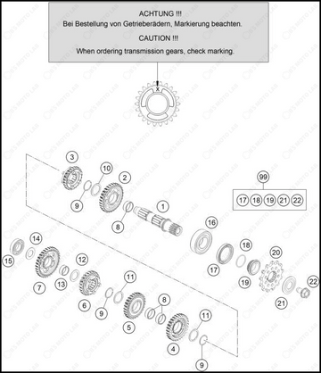 TRANSMISSION II - COUNTERSHAFT, 2025 GASGAS MC-150