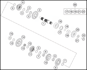 TRANSMISSION II - COUNTERSHAFT, 2023 GASGAS MC-85-17-14