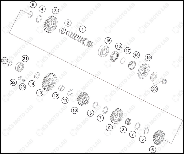 TRANSMISSION II - COUNTERSHAFT, 2024 GASGAS MC-350-F