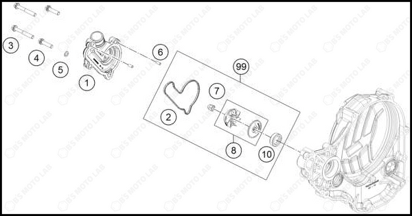 WATER PUMP, 2023 GASGAS MC-250-F