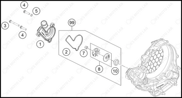 WATER PUMP, 2023 GASGAS MC-250-FACTORY