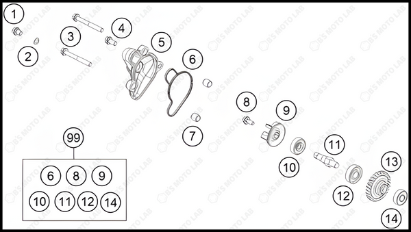 WATER PUMP, 2023 GASGAS MC-65