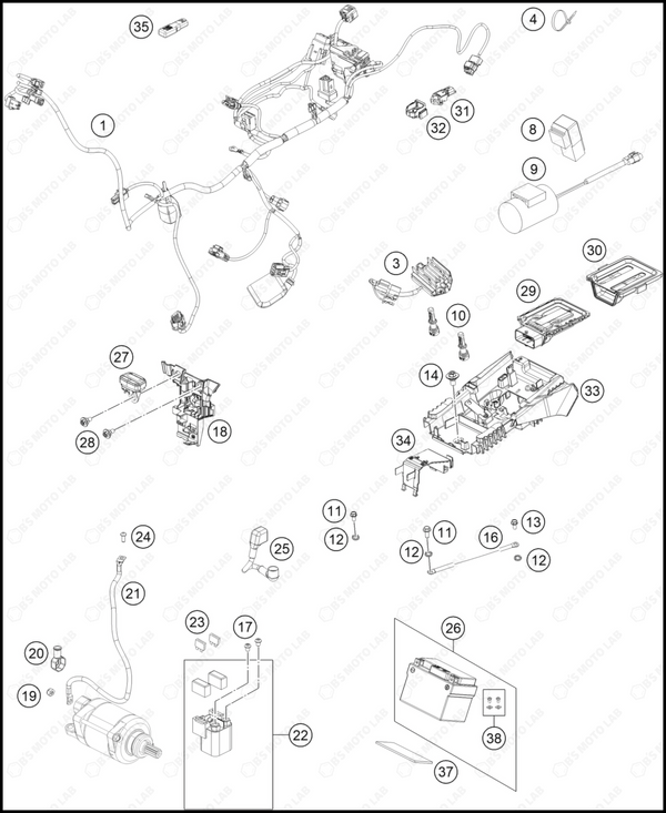 WIRING HARNESS, 2024 GASGAS EX-300